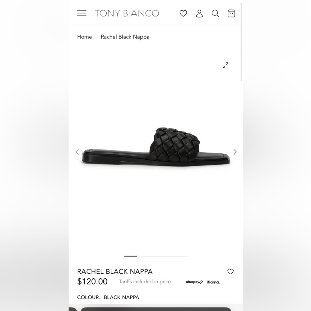 TONY BIANCO RACHEL BLACK SLIDE